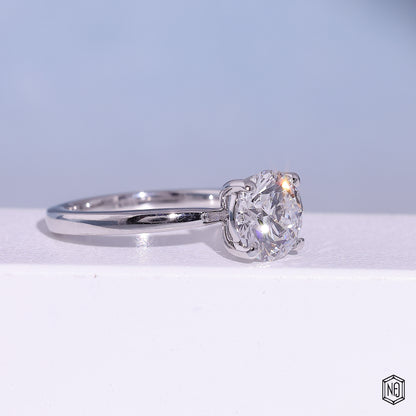 Round Diamond Engagement Ring with Classic Solitaire Setting