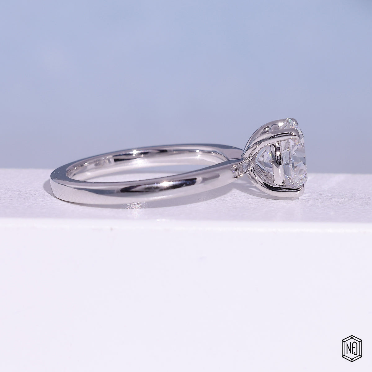 Round Diamond Engagement Ring with Classic Solitaire Setting