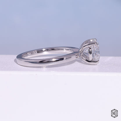 Round Diamond Engagement Ring with Classic Solitaire Setting