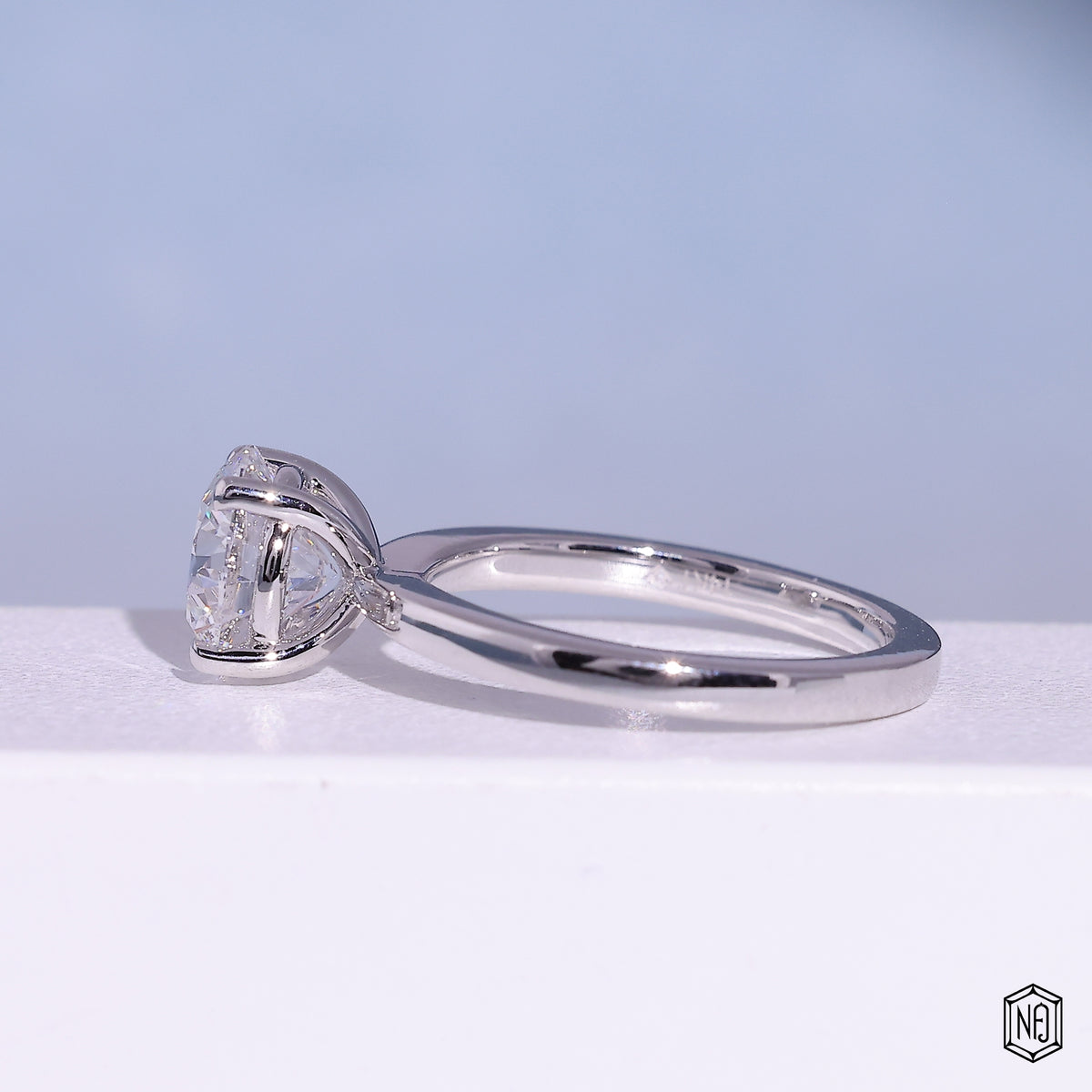 Round Diamond Engagement Ring with Classic Solitaire Setting
