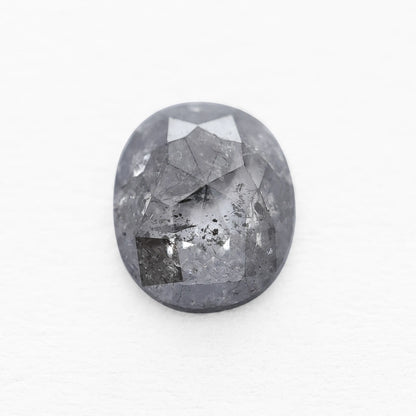 0.66 Ct Oval Cut / Facet Style Salt and Pepper Diamond