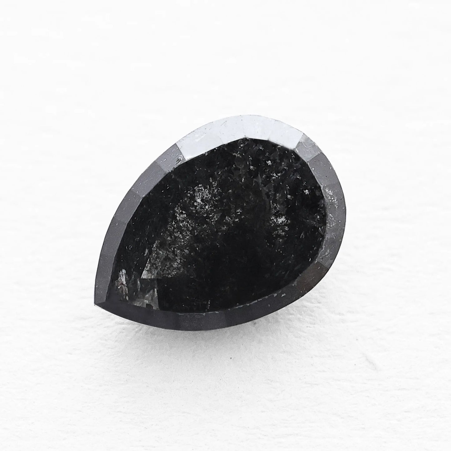 0.66 Ct Pear brilliant Cut  Salt and Pepper Diamond