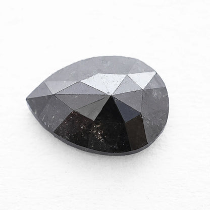 0.66 Ct Pear brilliant Cut  Salt and Pepper Diamond