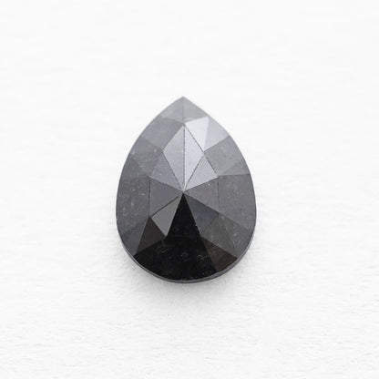 0.66 Ct Pear brilliant Cut  Salt and Pepper Diamond