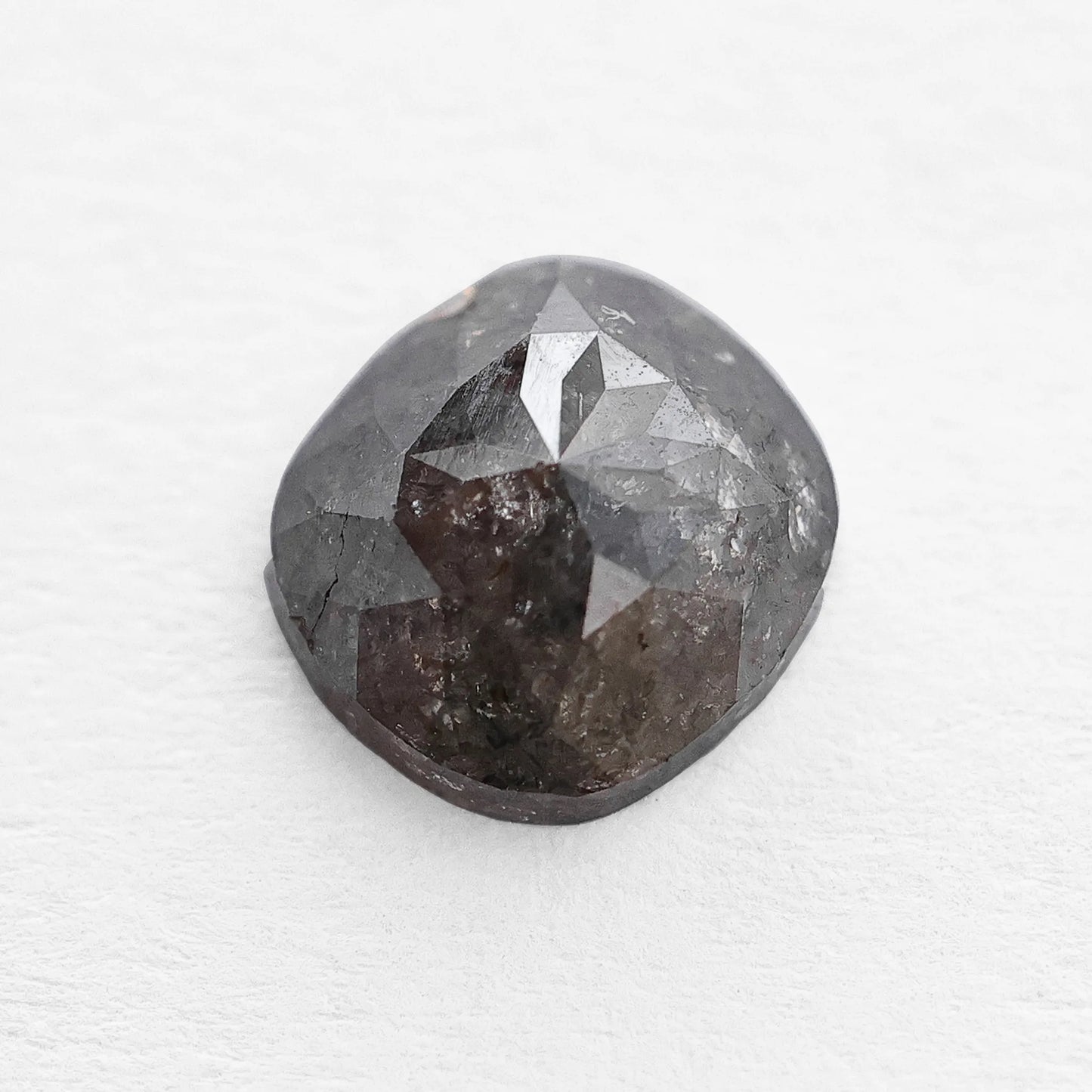1.05 Ct Cushion Rose Cut  Salt and Pepper Diamond