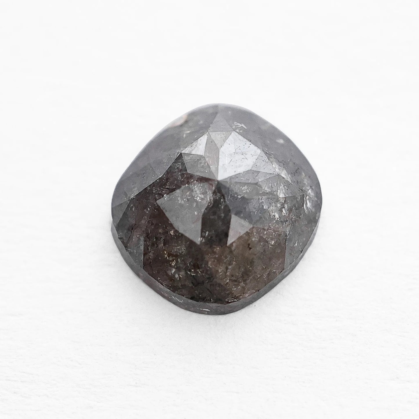 1.05 Ct Cushion Rose Cut  Salt and Pepper Diamond