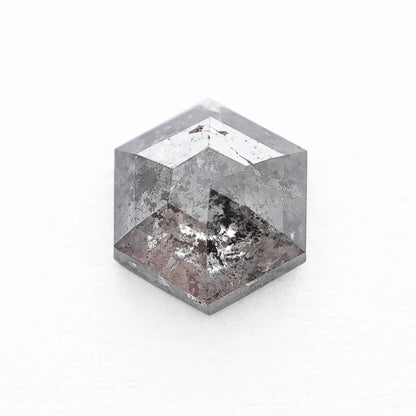 0.79 Ct Hexagon Rose Cut Salt and Pepper Diamond