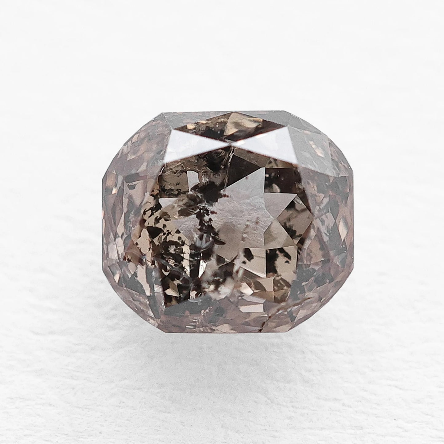 0.99 Ct Cushion Rose Cut  Salt and Pepper Diamond
