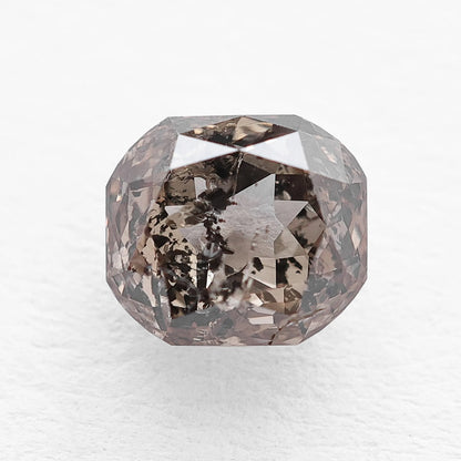 0.99 Ct Cushion Rose Cut  Salt and Pepper Diamond