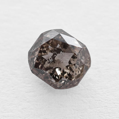 0.99 Ct Cushion Rose Cut  Salt and Pepper Diamond