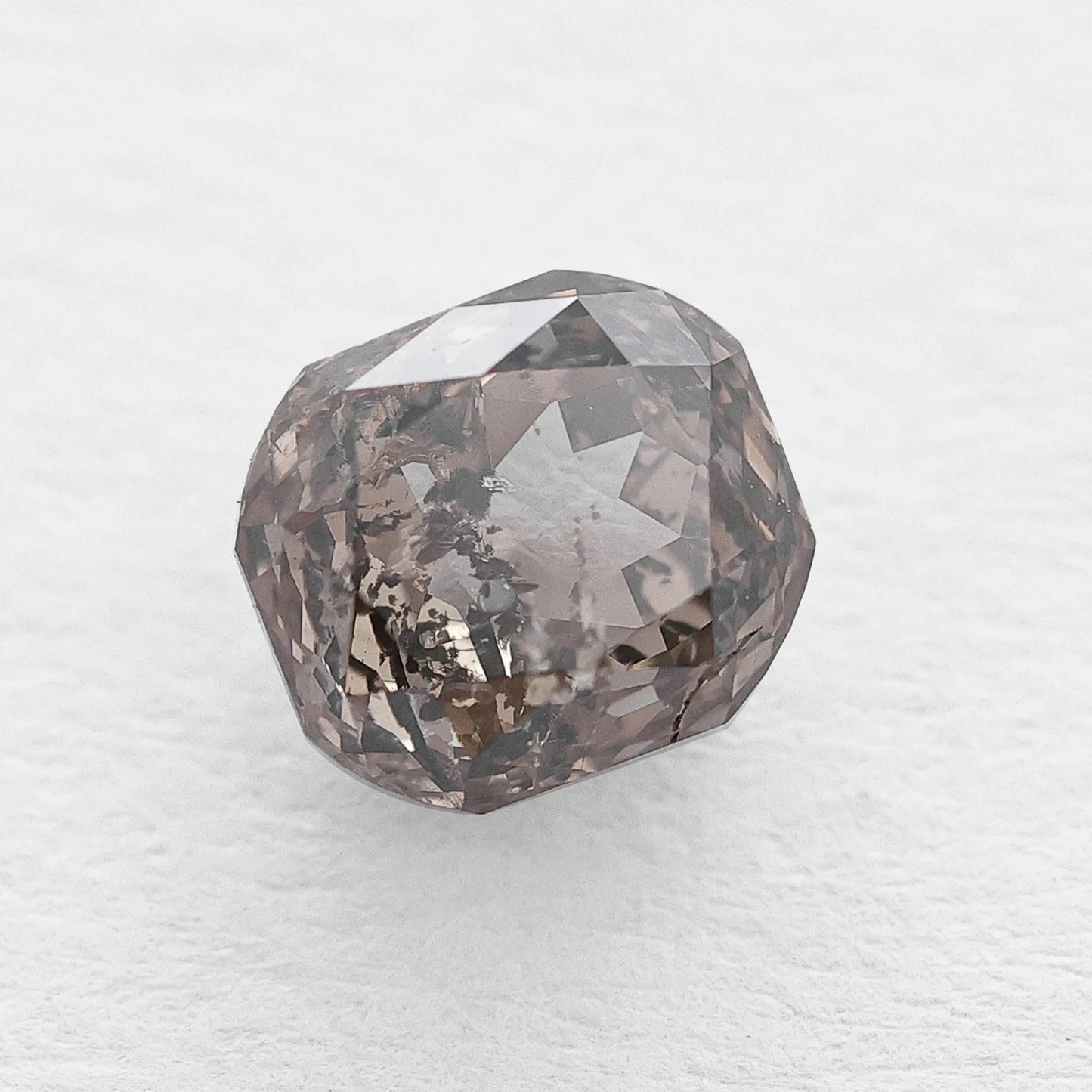 0.99 Ct Cushion Rose Cut  Salt and Pepper Diamond