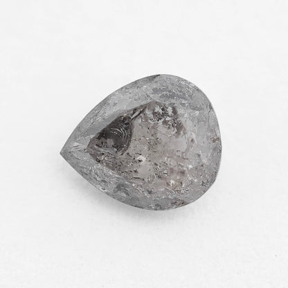 0.87 Ct Pear Brilliant Cut  Salt and Pepper Diamond