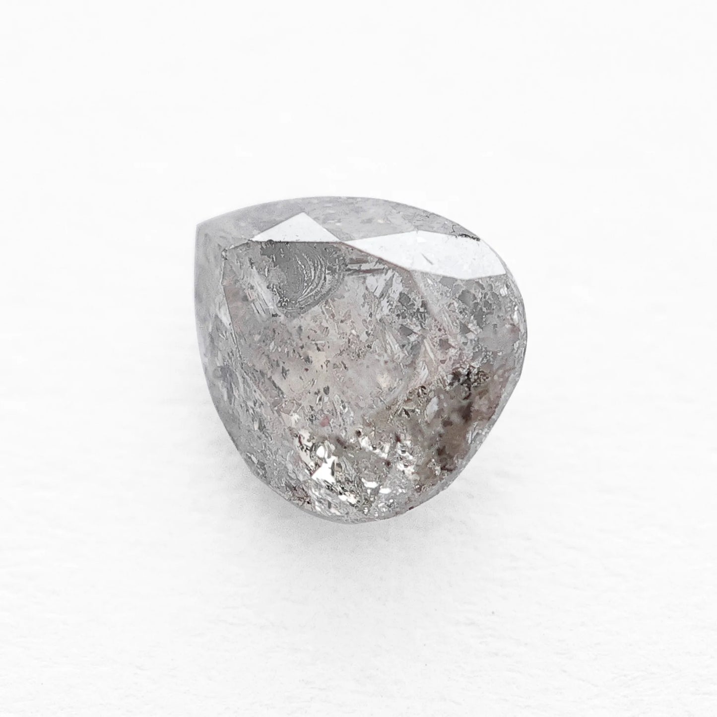 0.87 Ct Pear Brilliant Cut  Salt and Pepper Diamond