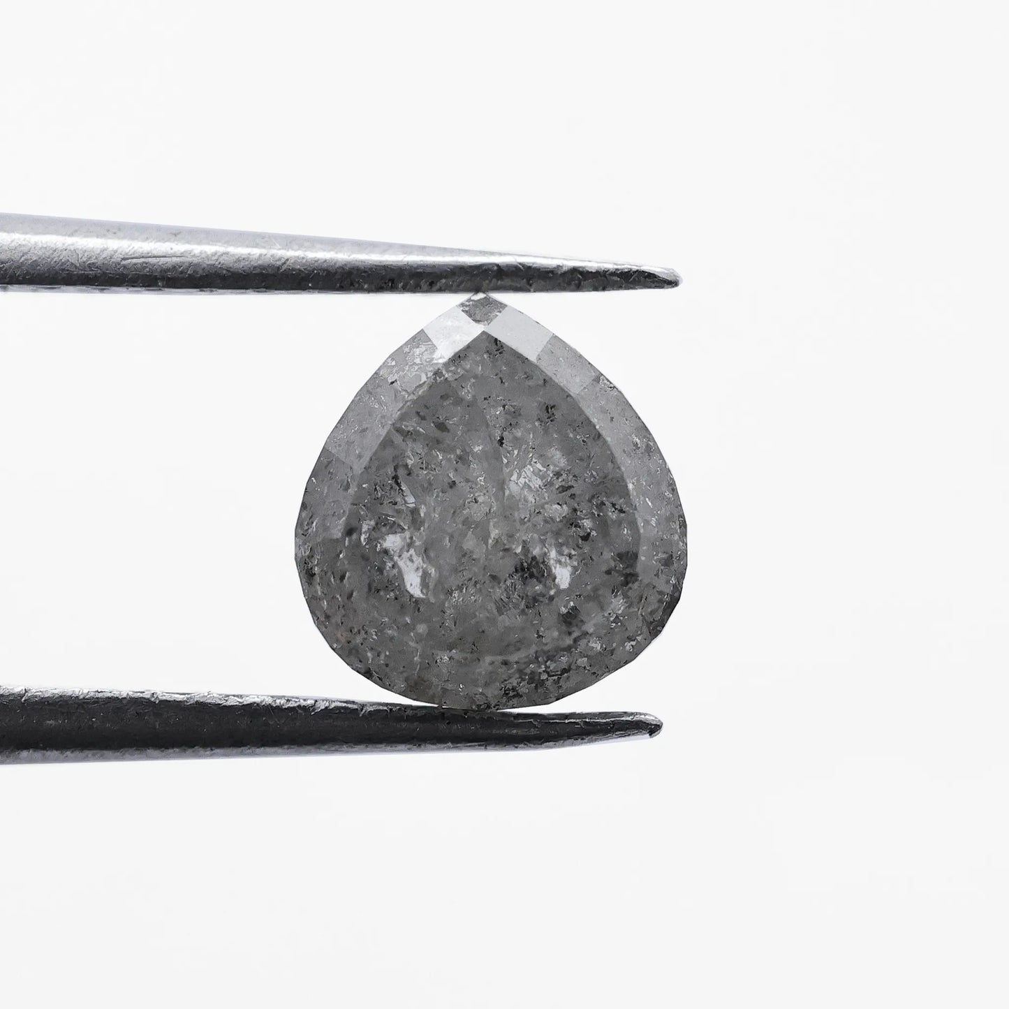 1.31 Ct Pear Brilliant Cut  Salt and Pepper Diamond