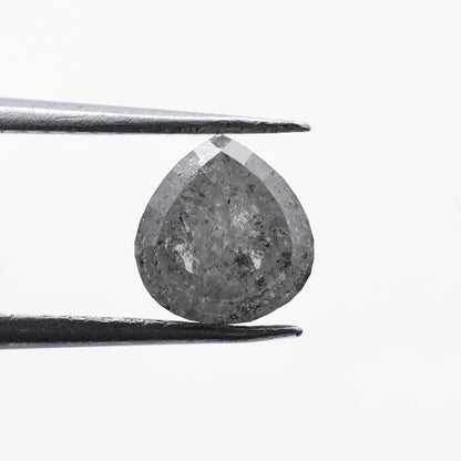 1.31 Ct Pear Brilliant Cut  Salt and Pepper Diamond