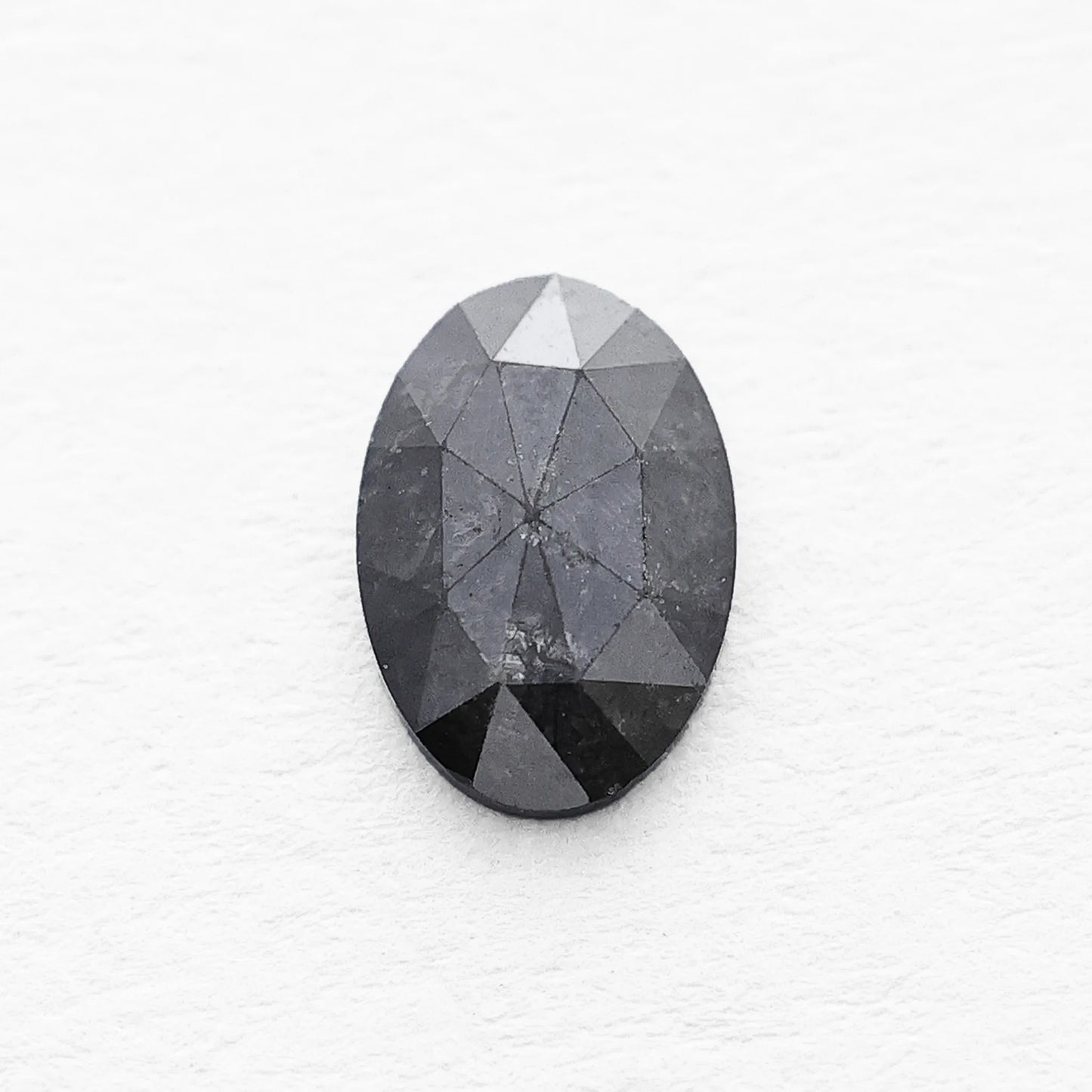 0.38 Ct Oval Brilliant Cut  Salt and Pepper Diamond
