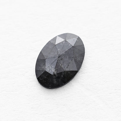 0.38 Ct Oval Brilliant Cut  Salt and Pepper Diamond