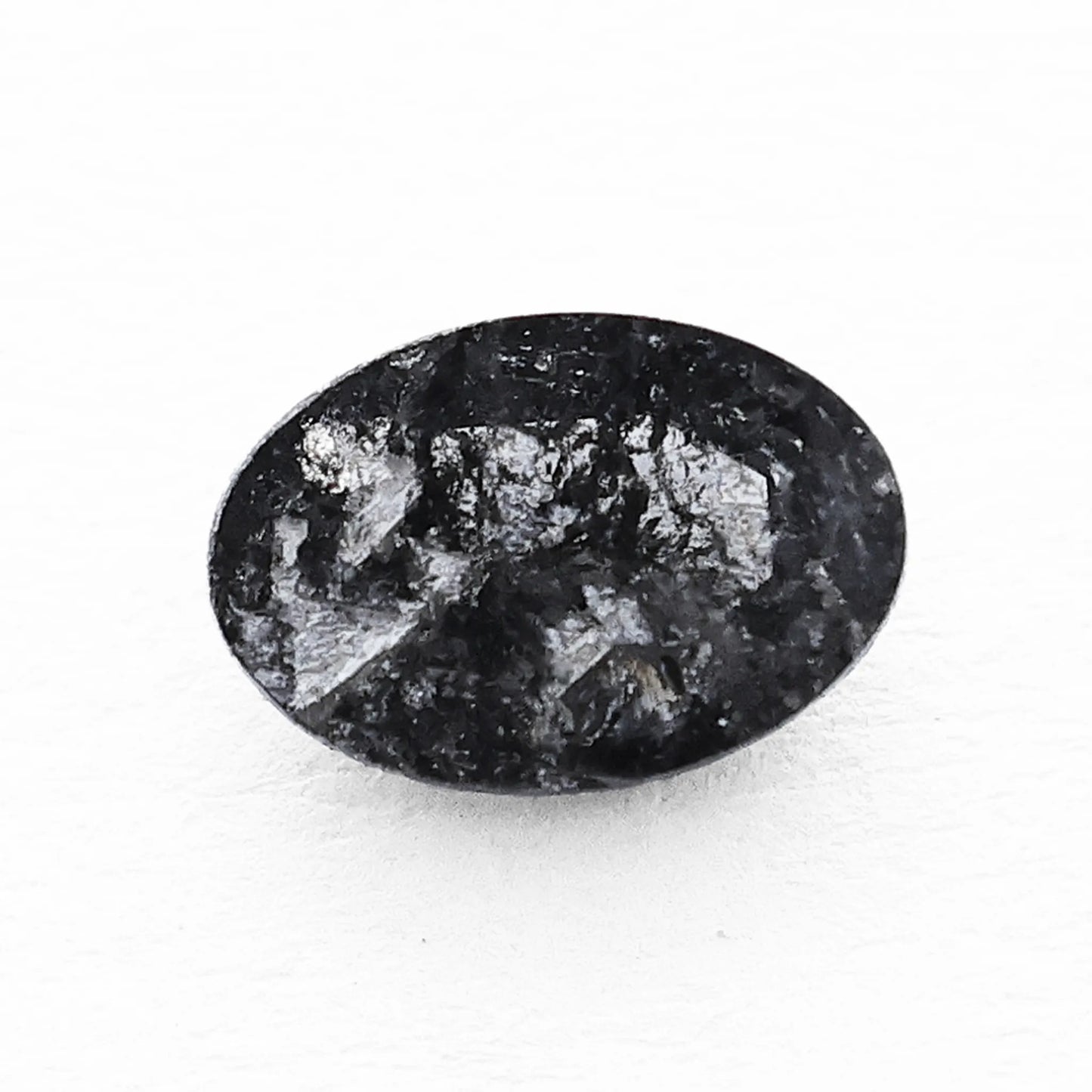 0.38 Ct Oval Brilliant Cut  Salt and Pepper Diamond