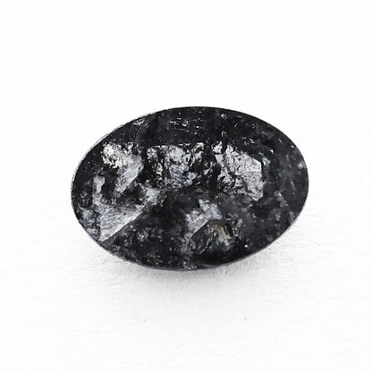 0.38 Ct Oval Brilliant Cut  Salt and Pepper Diamond