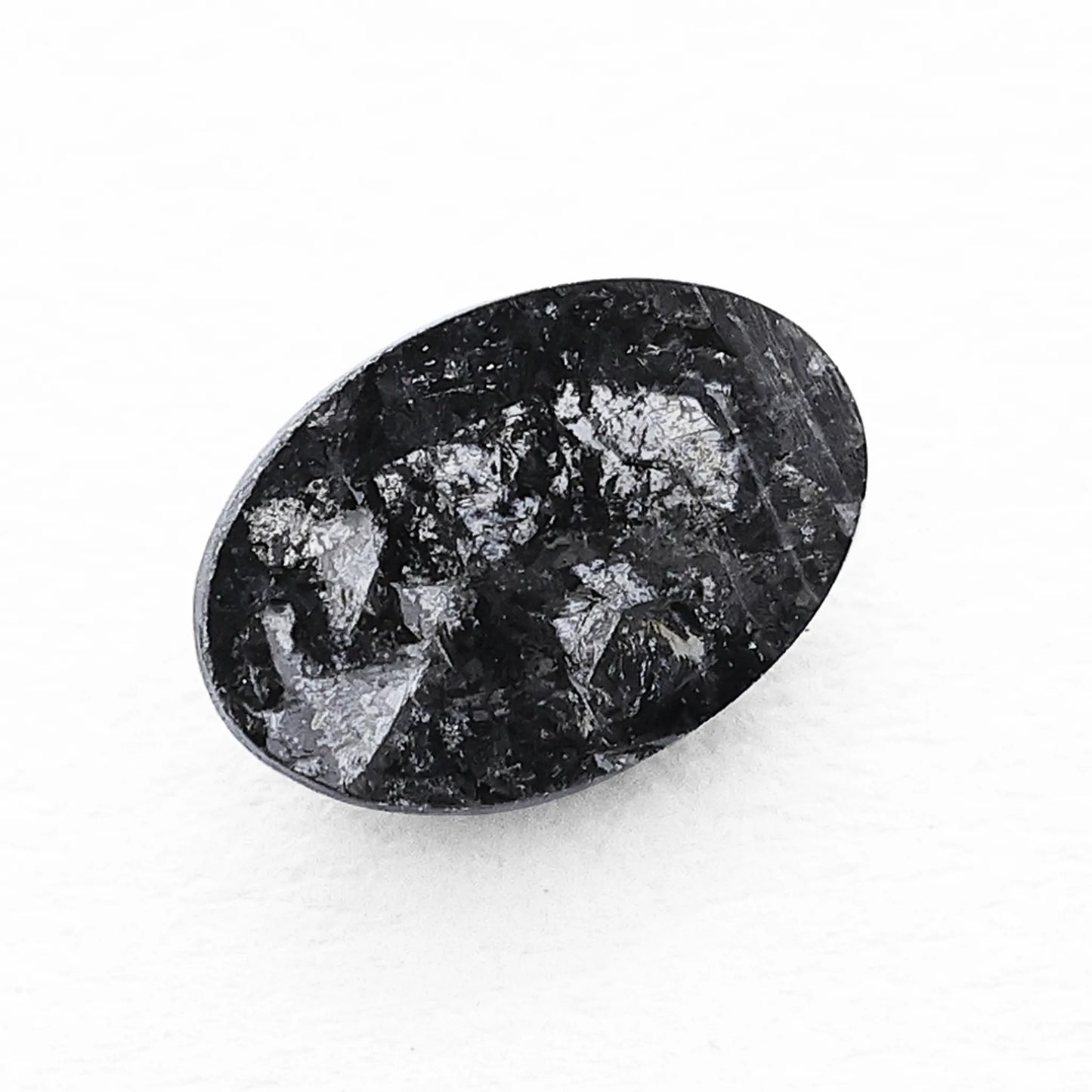 0.38 Ct Oval Brilliant Cut  Salt and Pepper Diamond