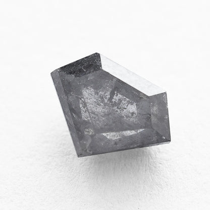 1.12 Ct Shield Cut Brilliant Cut  Salt and Pepper Diamond