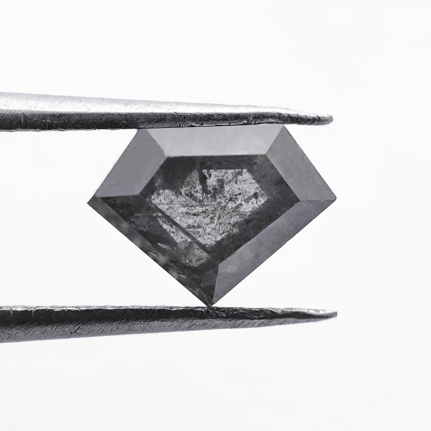1.12 Ct Shield Cut Brilliant Cut  Salt and Pepper Diamond