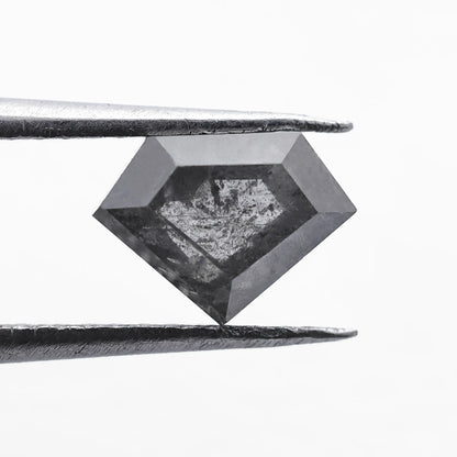 1.12 Ct Shield Cut Brilliant Cut  Salt and Pepper Diamond