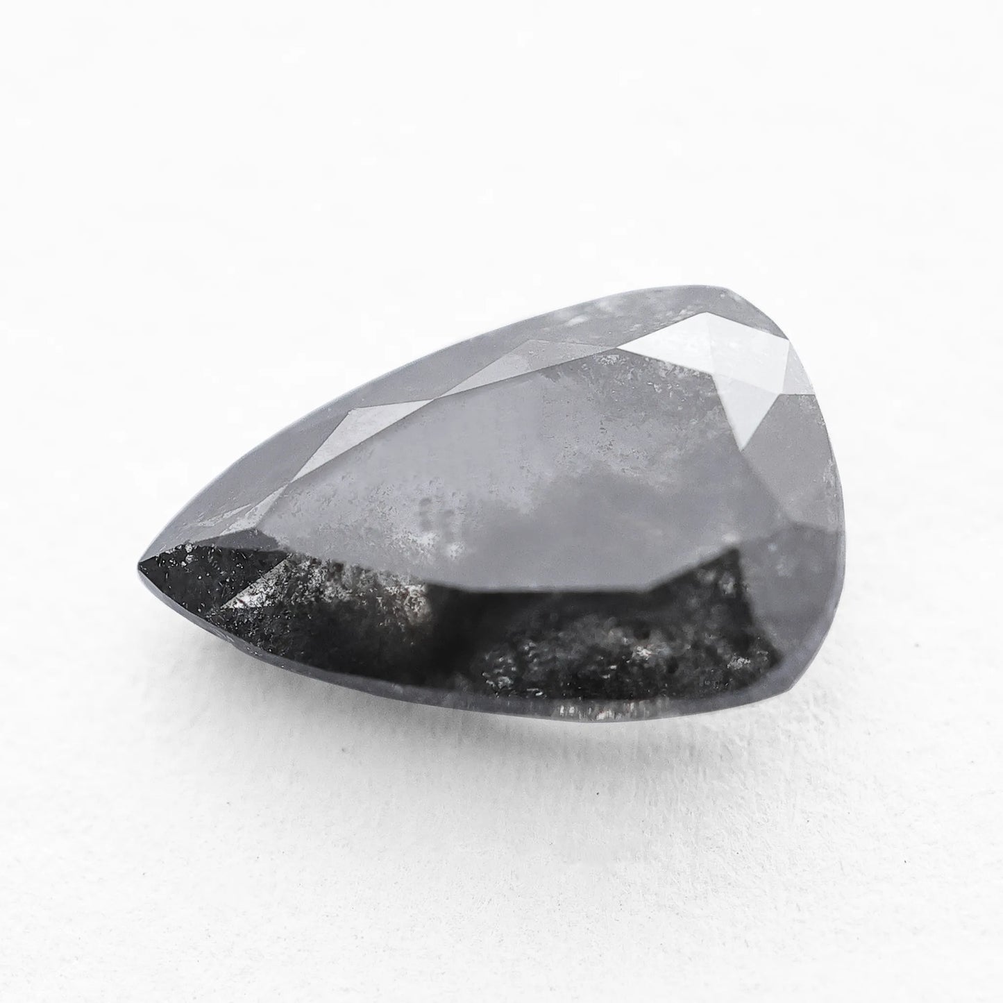 1.28 Ct Pear Brilliant Cut  Salt and Pepper Diamond