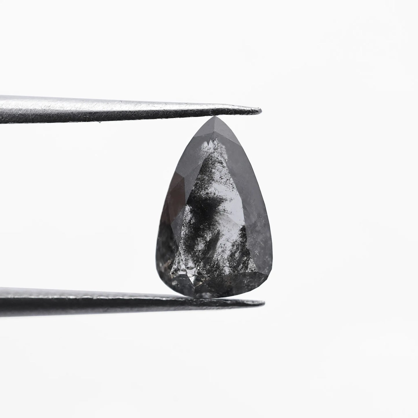 1.28 Ct Pear Brilliant Cut  Salt and Pepper Diamond