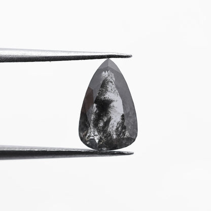 1.28 Ct Pear Brilliant Cut  Salt and Pepper Diamond