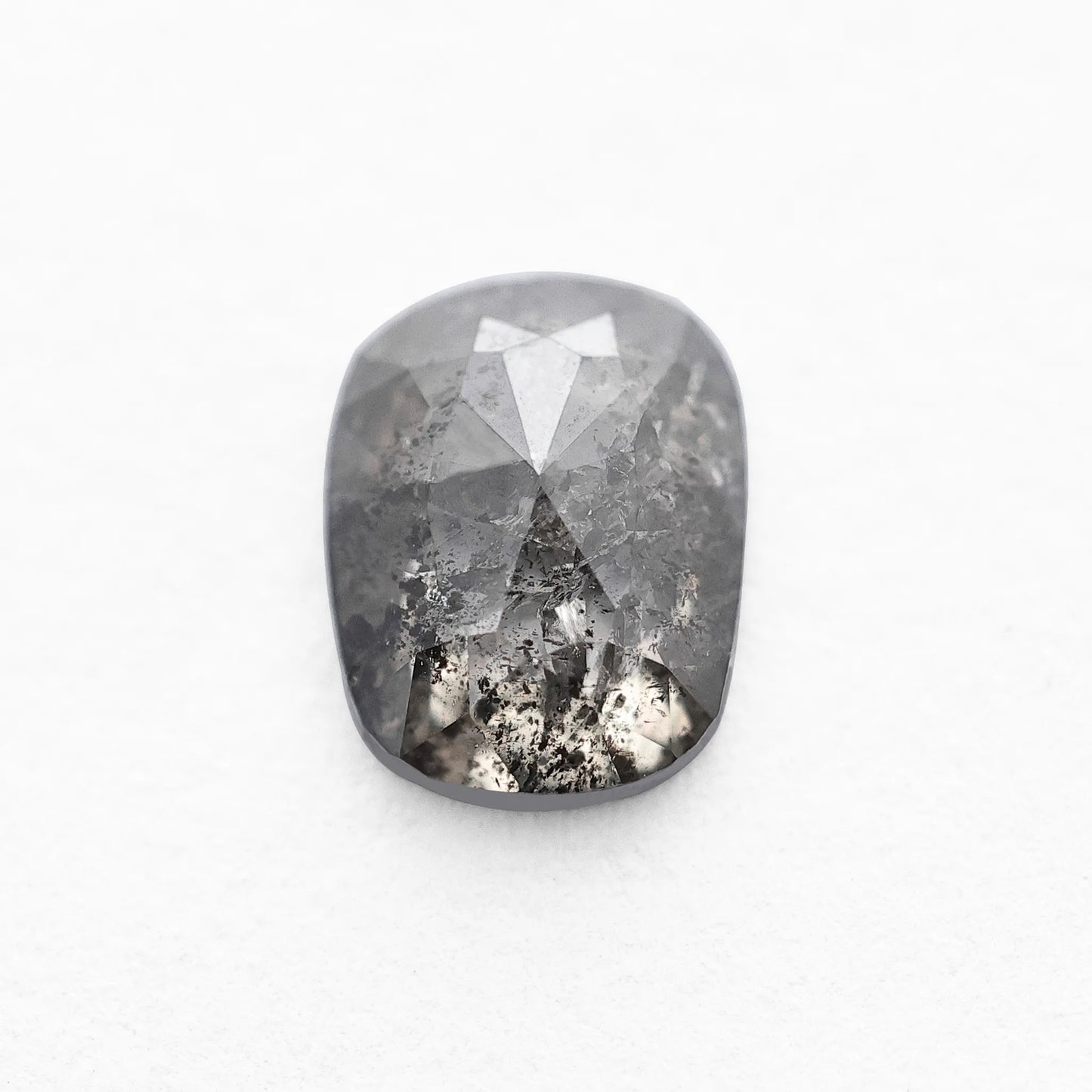 0.80 Ct Cushion Brilliant Cut  Salt and Pepper Diamond