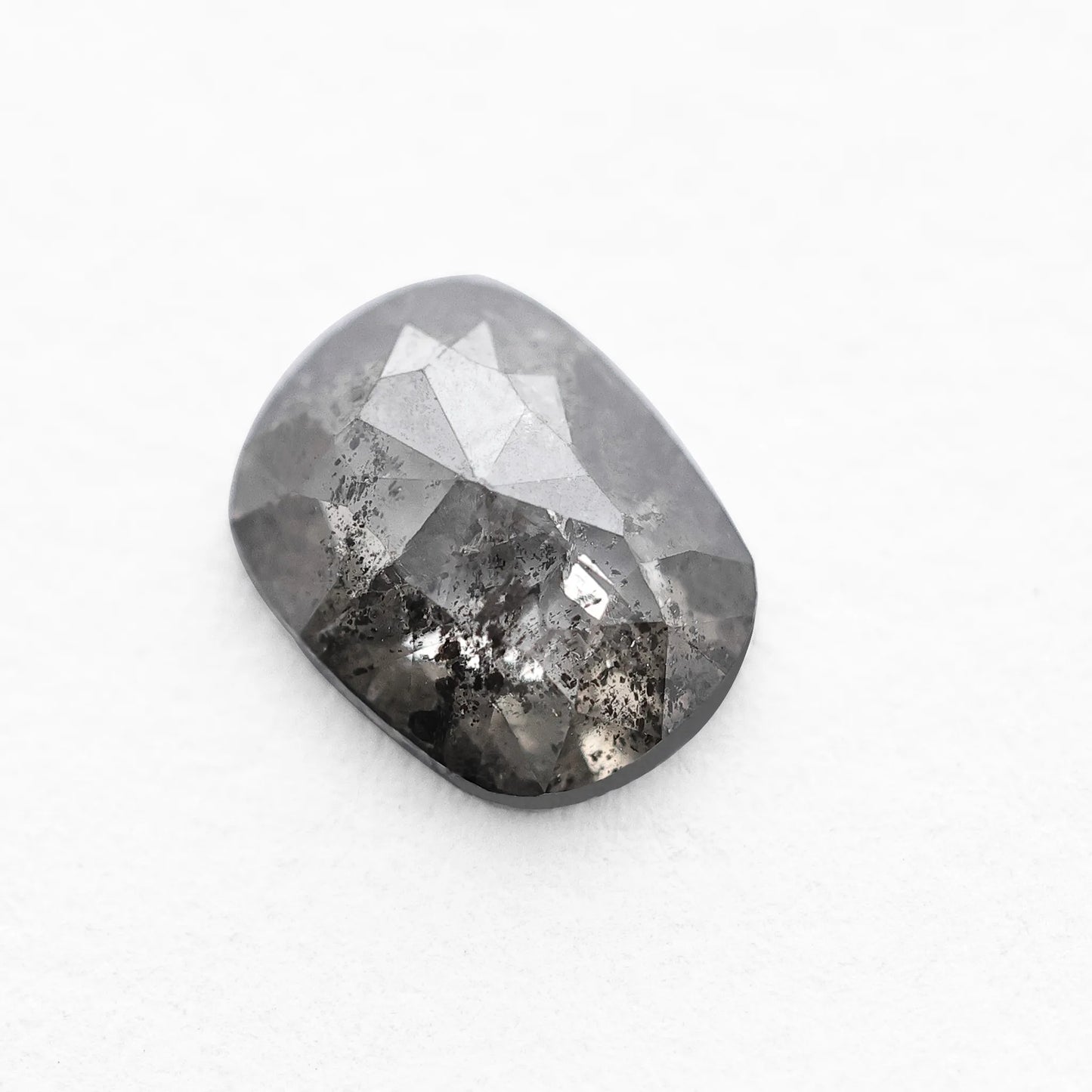 0.80 Ct Cushion Brilliant Cut  Salt and Pepper Diamond