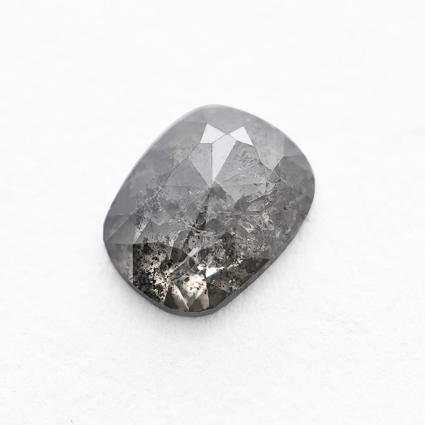 0.80 Ct Cushion Brilliant Cut  Salt and Pepper Diamond