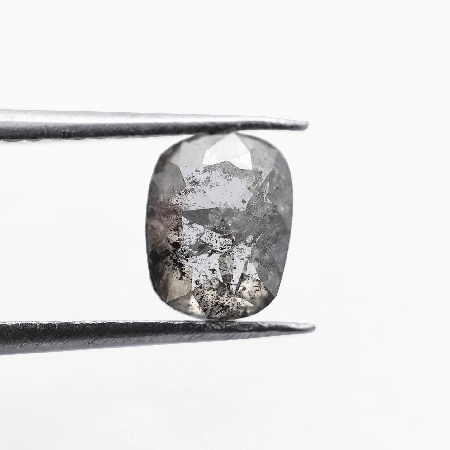 0.80 Ct Cushion Brilliant Cut  Salt and Pepper Diamond
