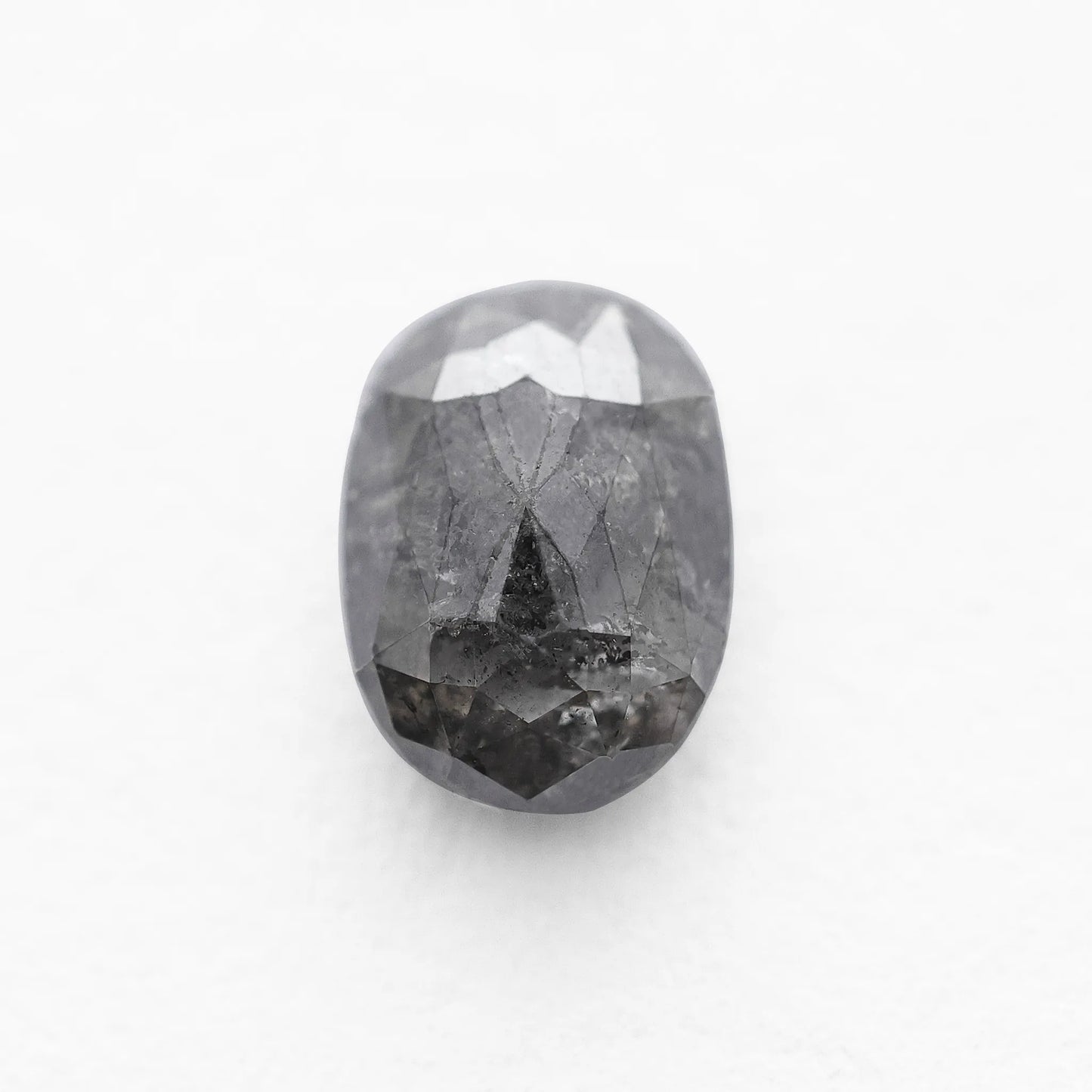 1.30 Ct Oval Brilliant Cut  Salt and Pepper Diamond
