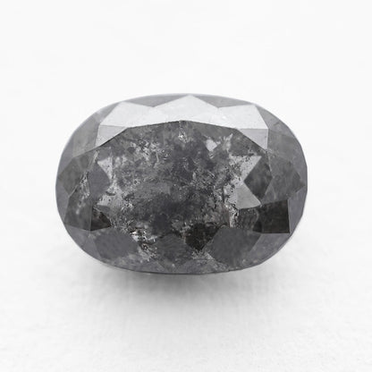 1.30 Ct Oval Brilliant Cut  Salt and Pepper Diamond