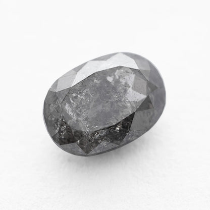 1.30 Ct Oval Brilliant Cut  Salt and Pepper Diamond