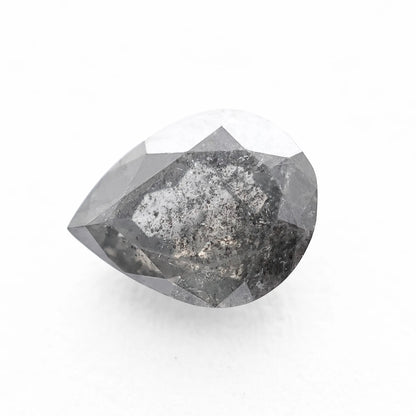 0.77 Ct Pear Rose Cut  Salt and Pepper Diamond