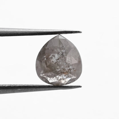 1.10 Ct Pear Brilliant Cut  Salt and Pepper Diamond