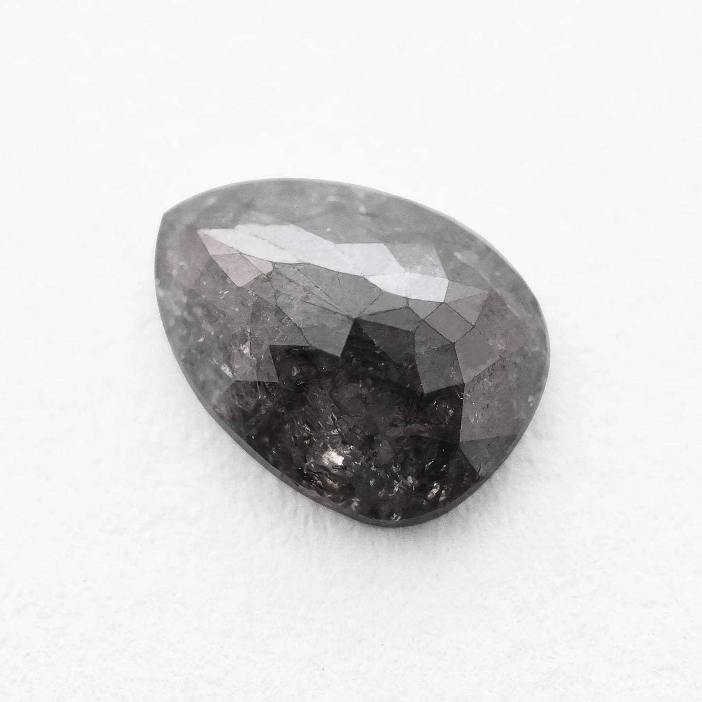 1.30 Ct Pear Brilliant Cut  Salt and Pepper Diamond