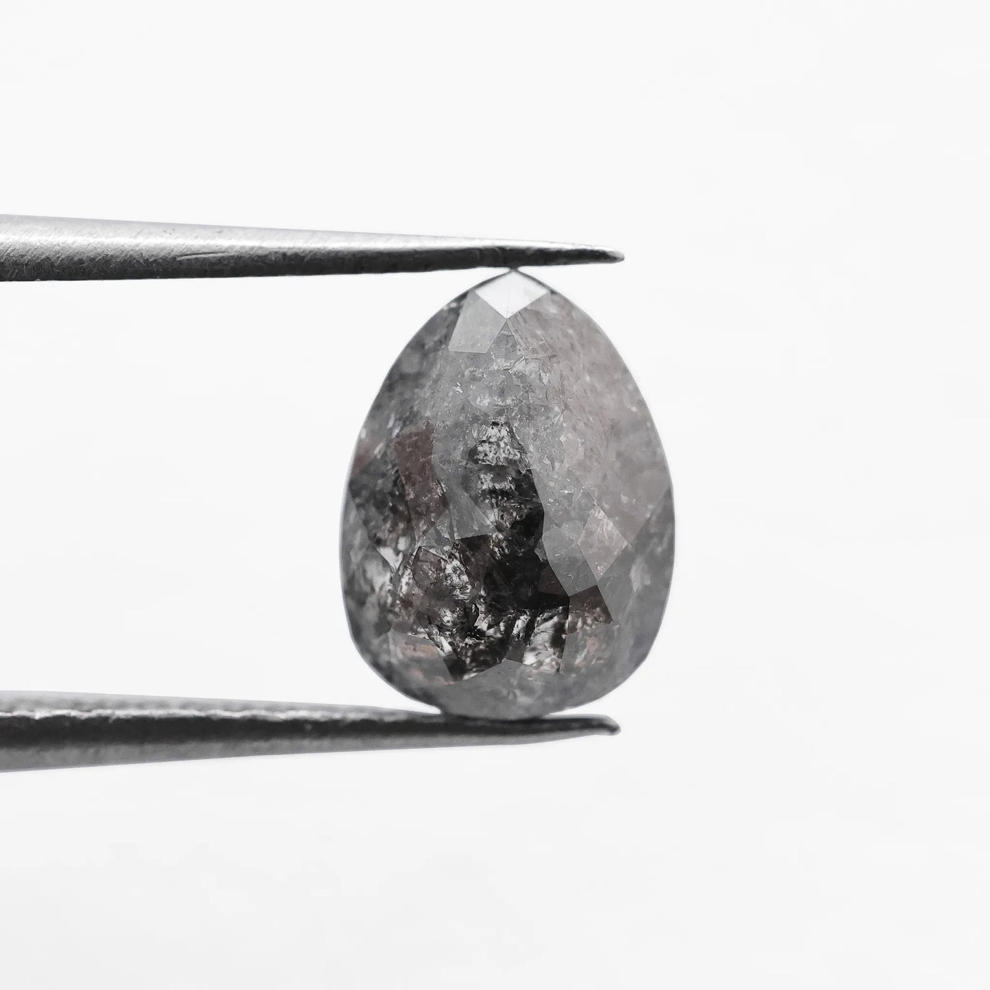 1.30 Ct Pear Brilliant Cut  Salt and Pepper Diamond