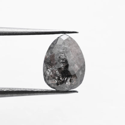 1.30 Ct Pear Brilliant Cut  Salt and Pepper Diamond