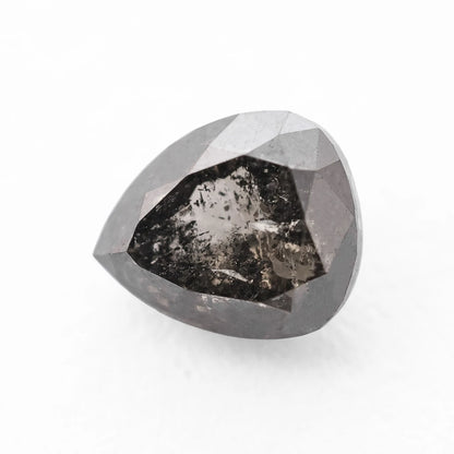 0.88 Ct Pear Brilliant Cut  Salt and Pepper Diamond