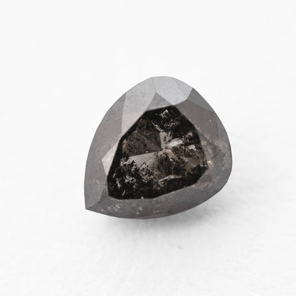 0.88 Ct Pear Brilliant Cut  Salt and Pepper Diamond