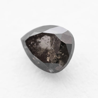 0.88 Ct Pear Brilliant Cut  Salt and Pepper Diamond