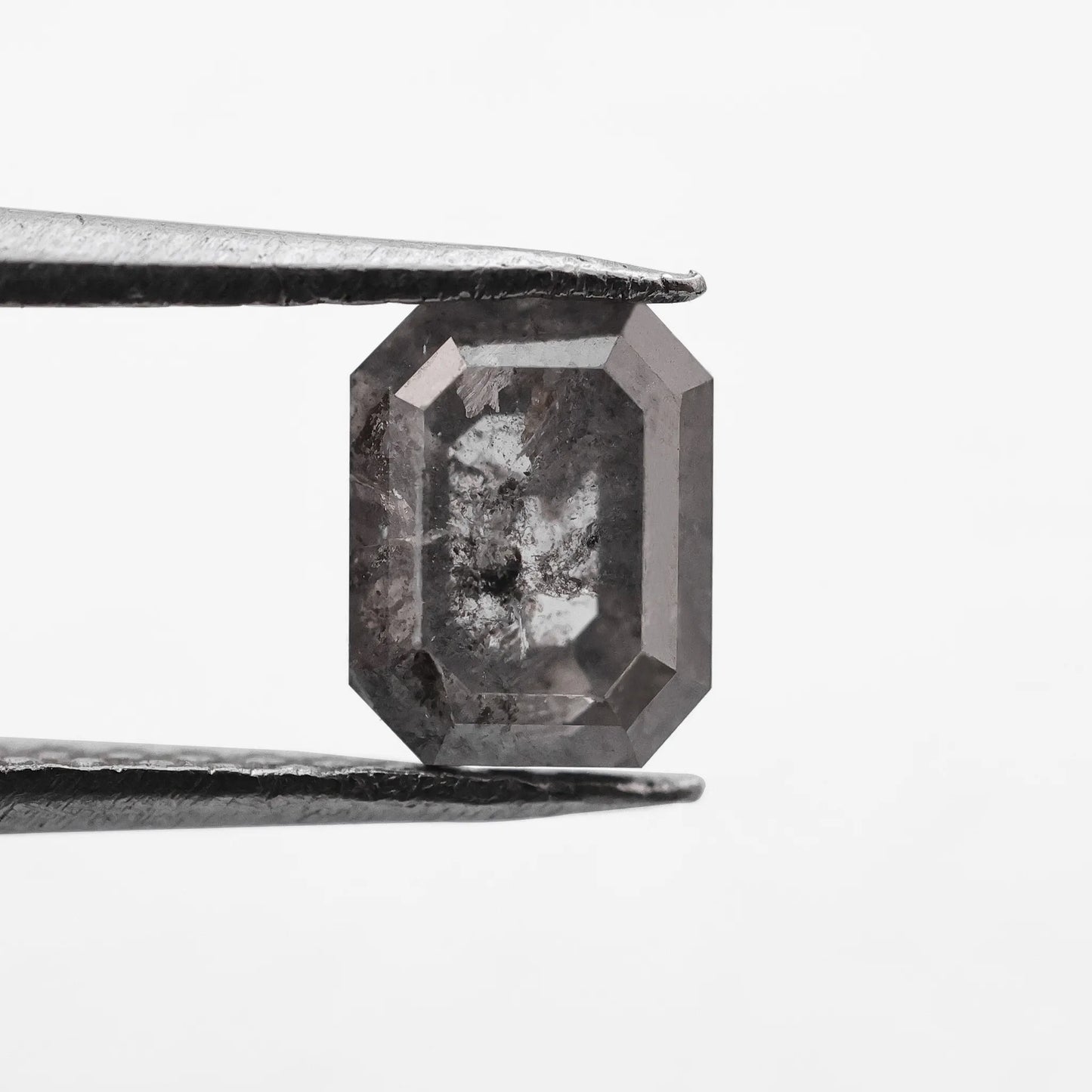 0.75 Ct Radiant  Brilliant Cut  Salt and Pepper Diamond