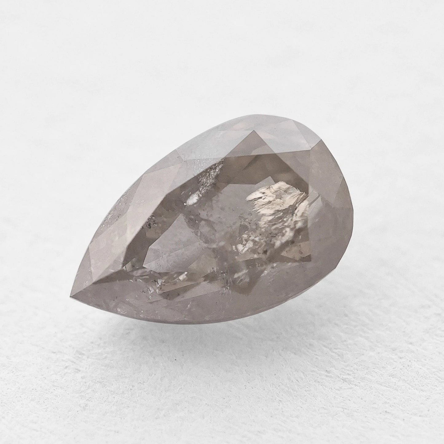 1.03 Ct Pear Brilliant Cut  Salt and Pepper Diamond