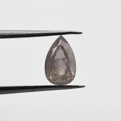 1.03 Ct Pear Brilliant Cut  Salt and Pepper Diamond