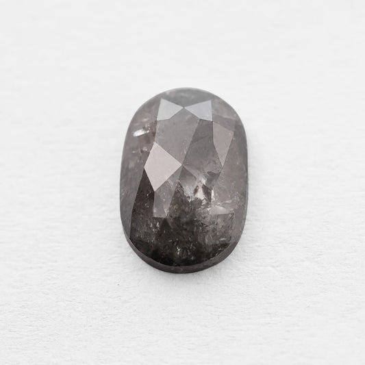 1.94 Ct Oval Brilliant Cut Salt and Pepper Diamond