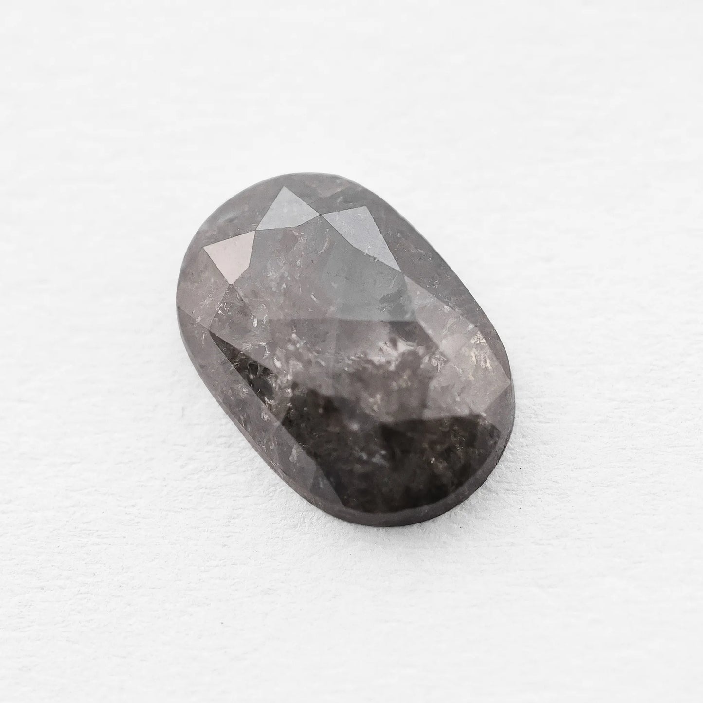 1.94 Ct Oval Brilliant Cut Salt and Pepper Diamond